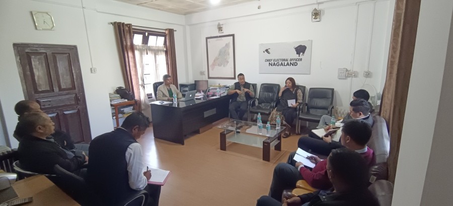 CEO Nagaland V Shashank Shekhar, IAS held a state level meeting with political parties at the CEO Office chamber on October 31.